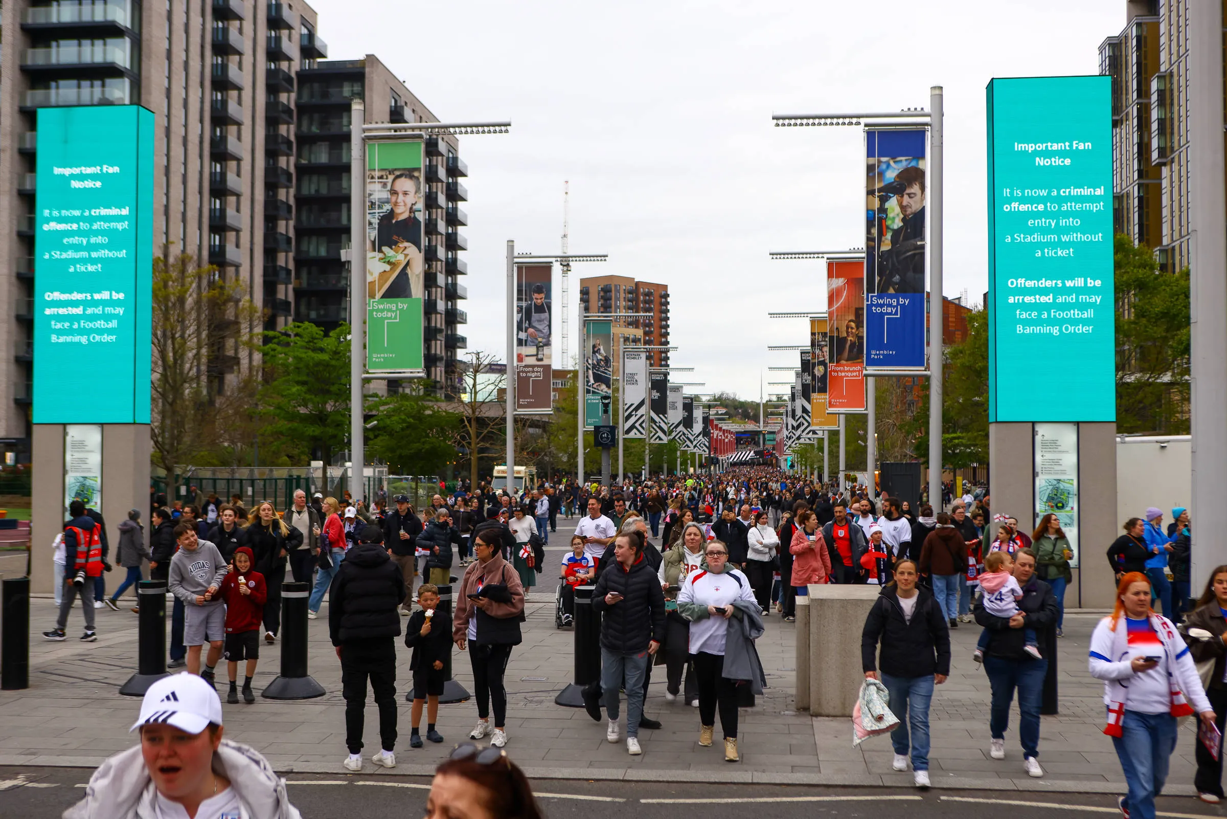 A general view outside Wembley Stadium