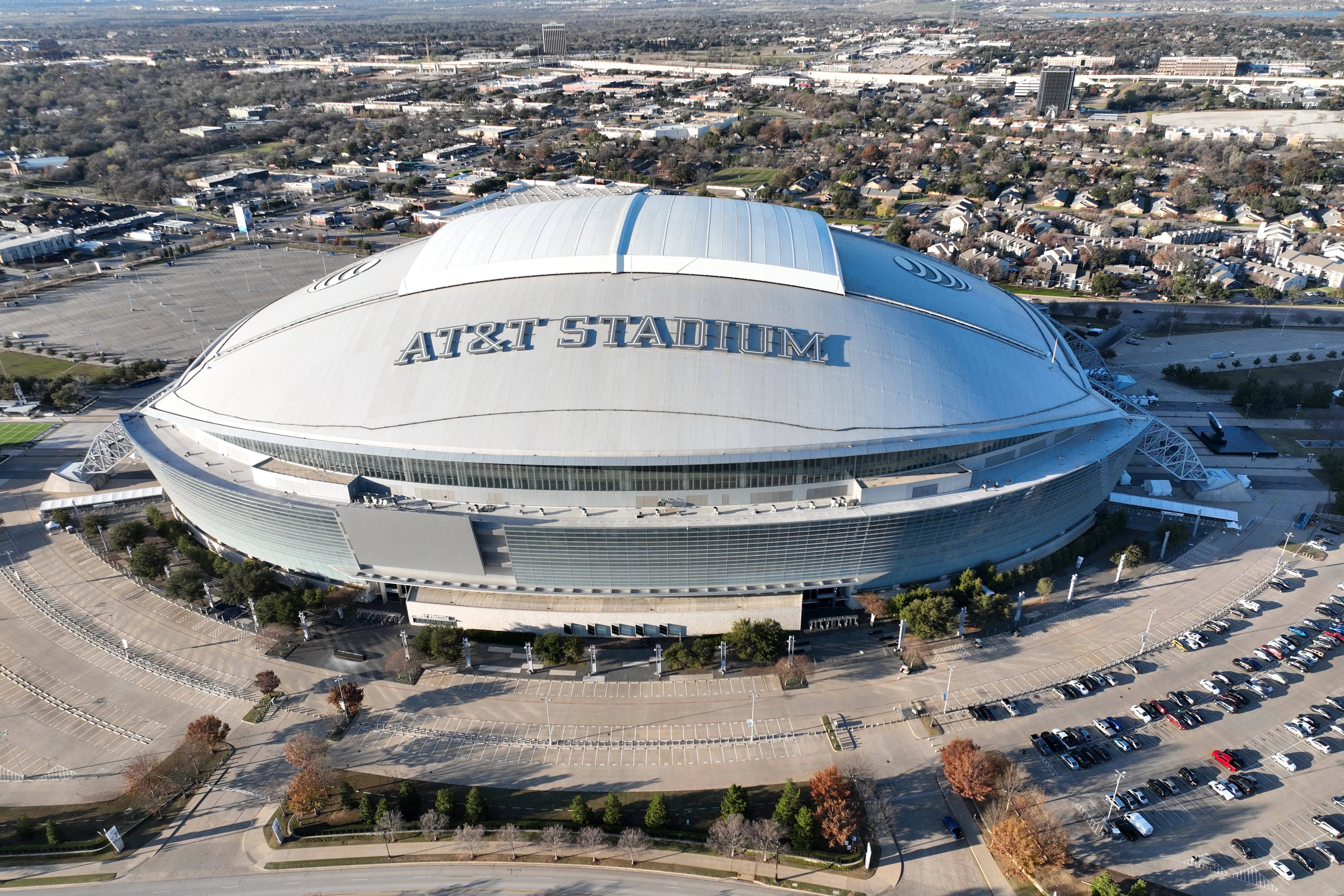 View above A&T Stadium in Texas