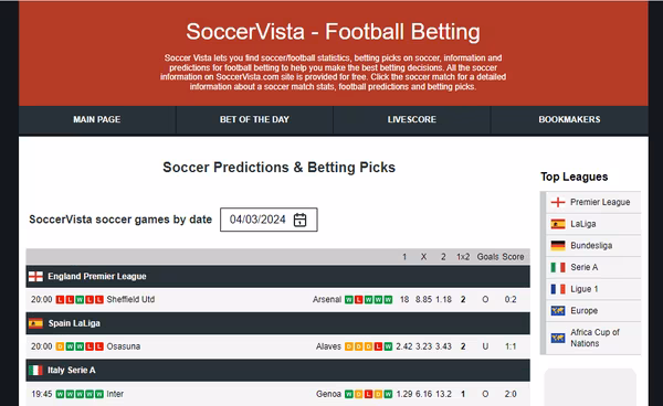 soccer vista home page
