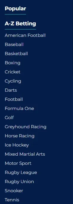 Bresbet offers a wide array of sports to bet on