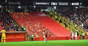Why banned Eintracht Frankfurt fans watched Aberdeen defeat from hill opposite Pittodrie