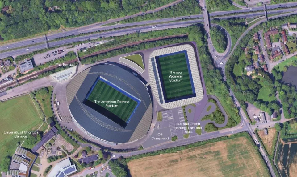 How new Brighton stadium will look next to the Amex 