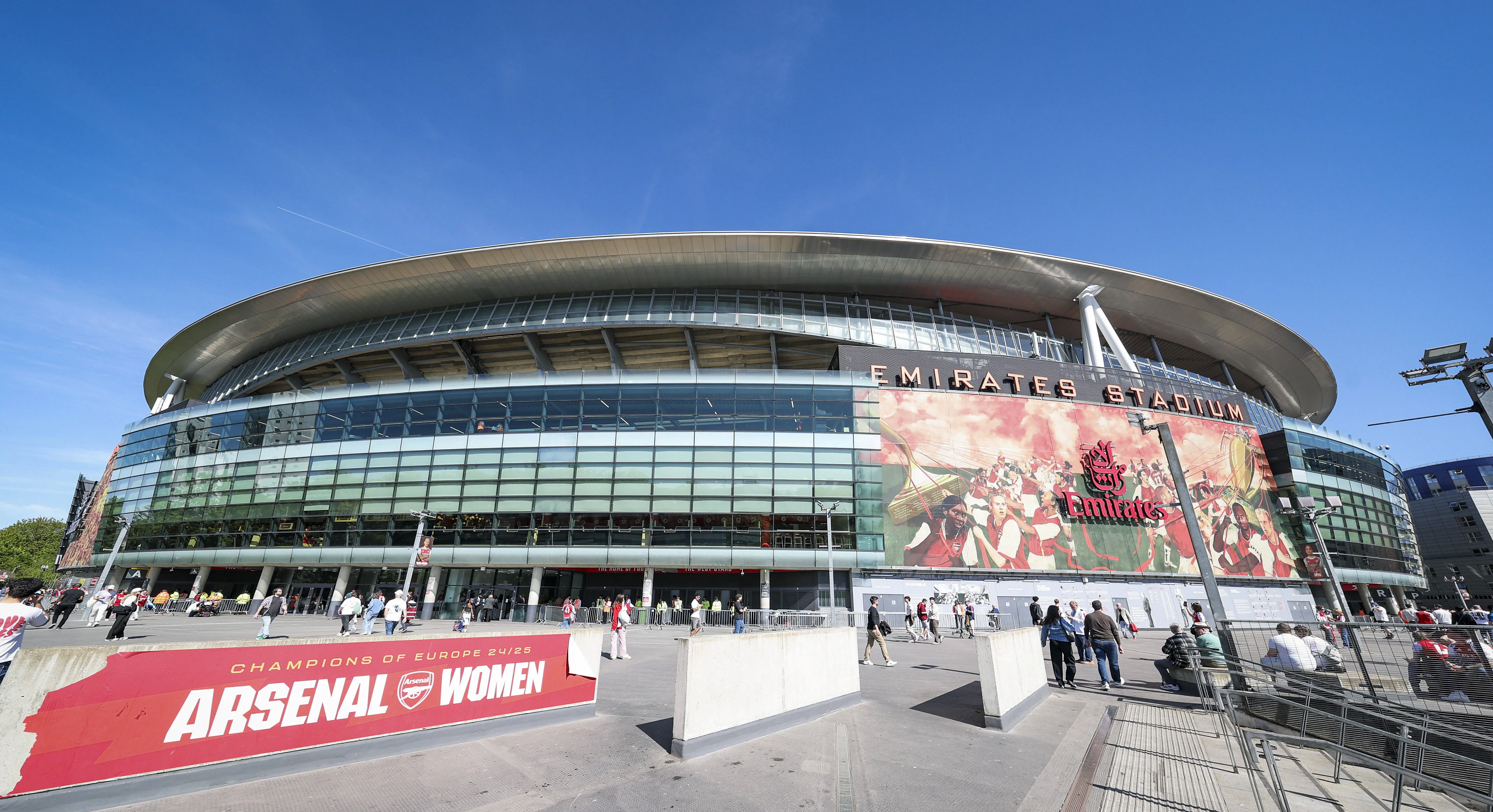 View outside the Emirates Stadium