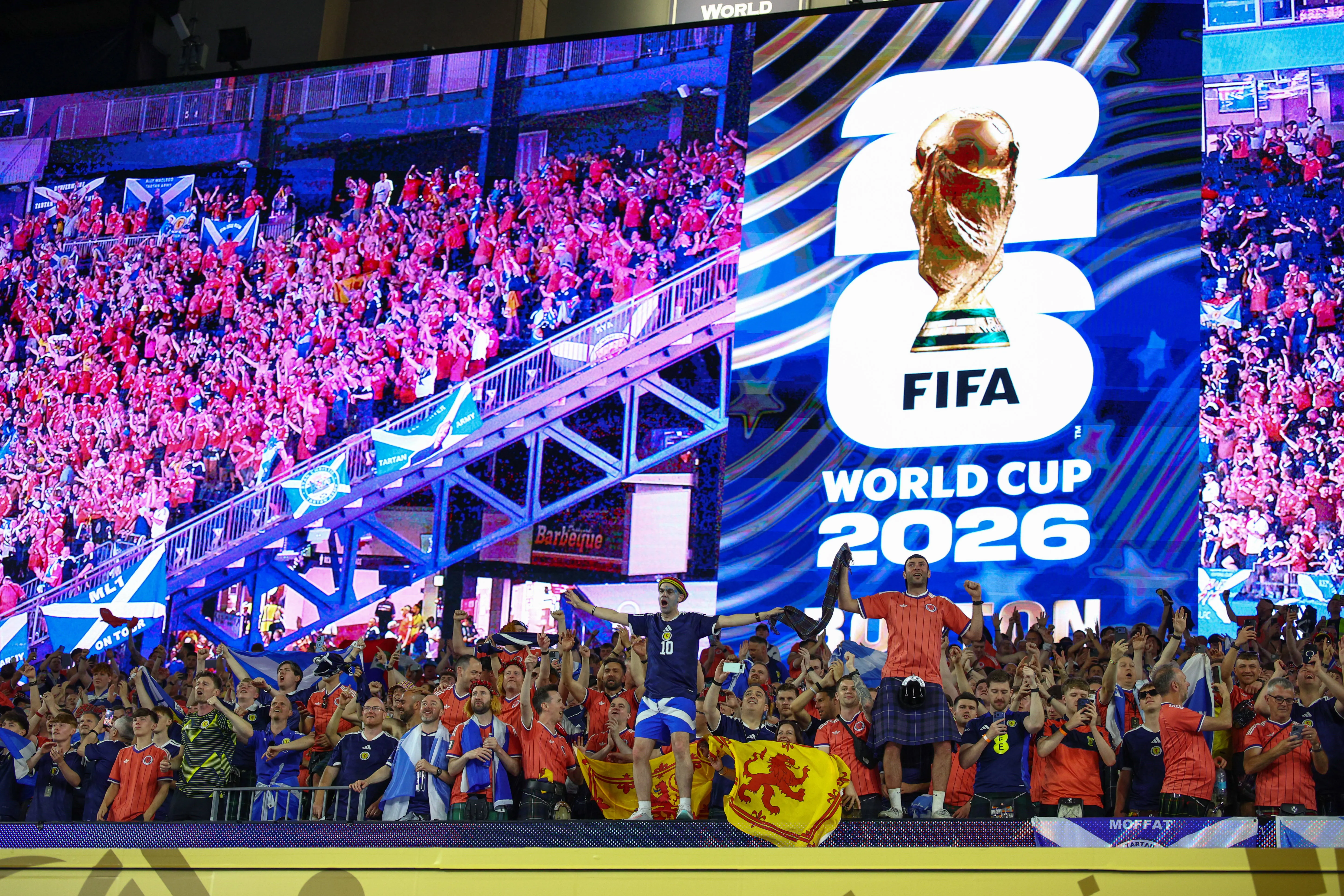 Watch as Scotland fans belt out spine-tingling national anthem before first World Cup game in 28 years