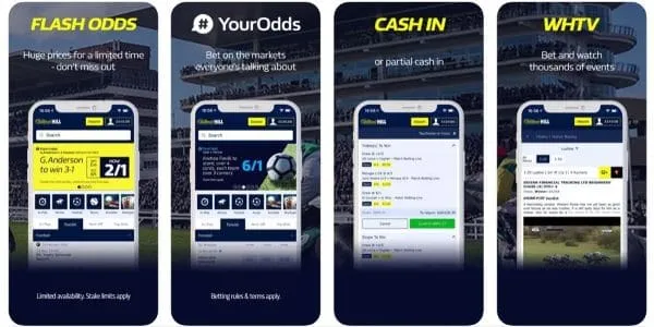 william hill mobile app sports