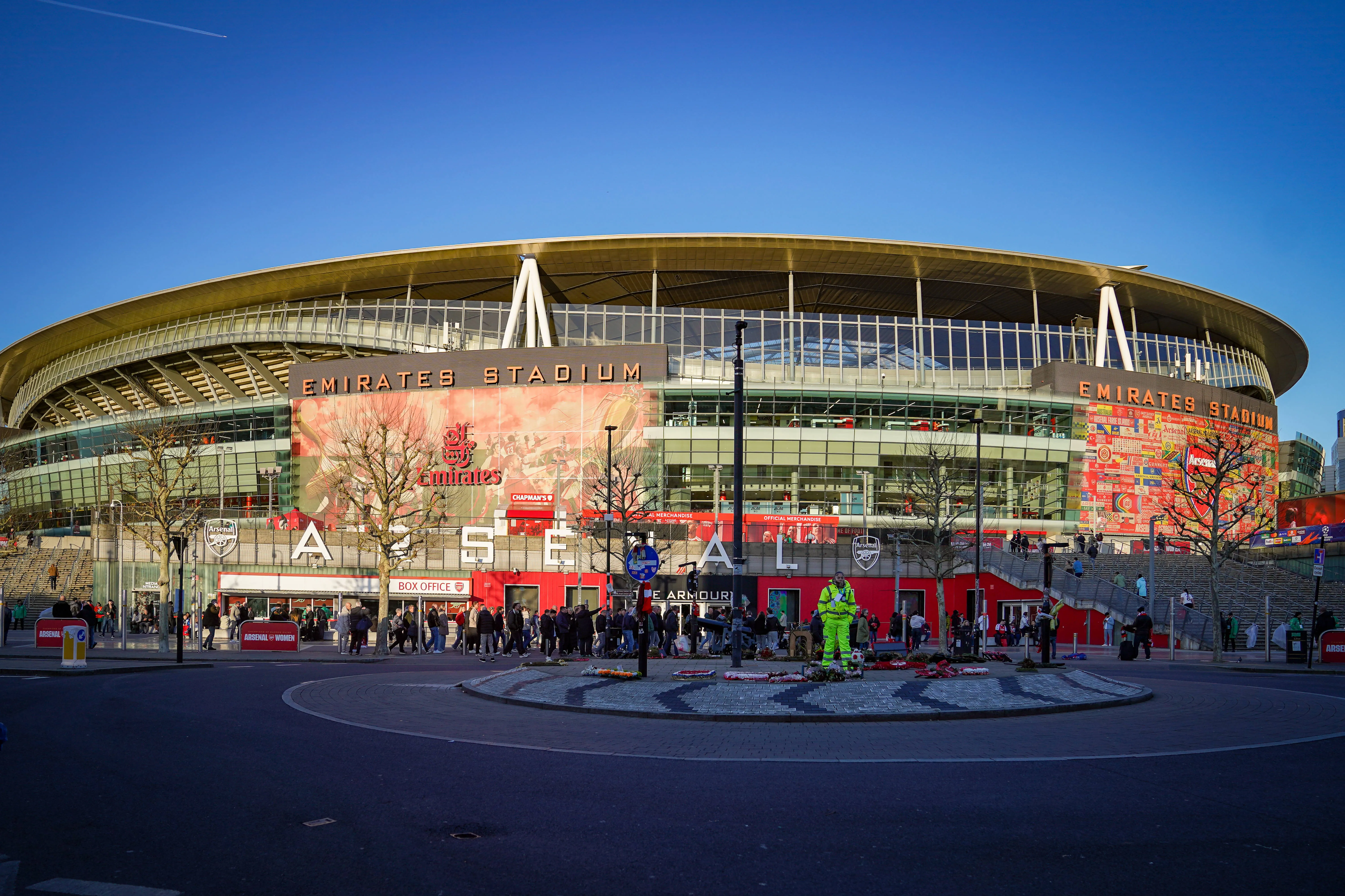 View outside the Emirates Stadium