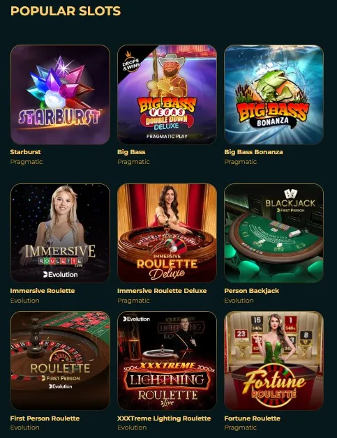 luckymate casino top games