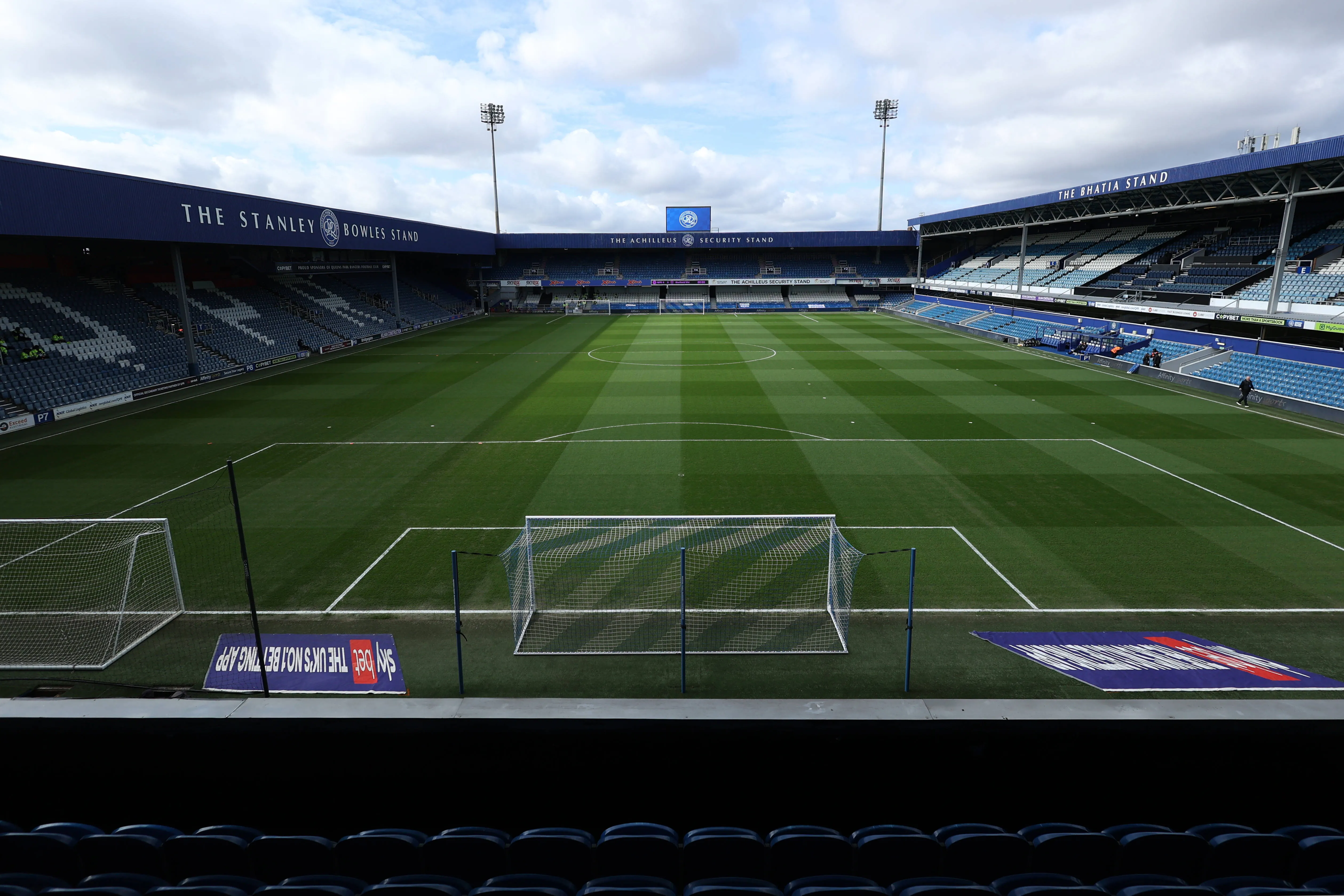Inside view of Loftus Road Stadium 