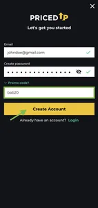 priced up bet promo code and registration