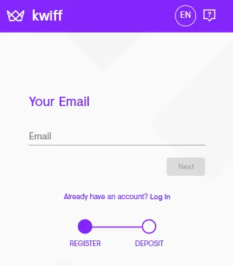 kwiff app register
