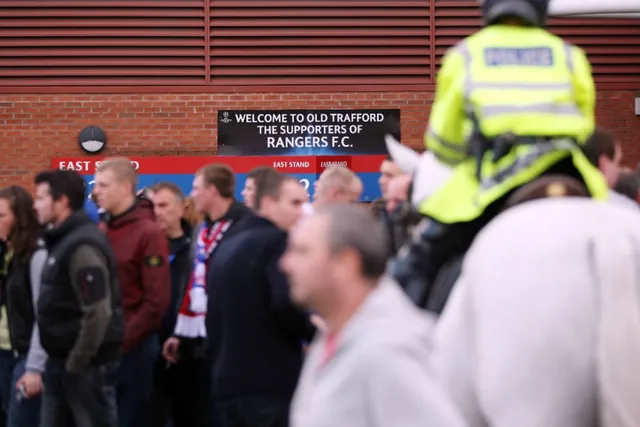 Rangers fans in Manchester