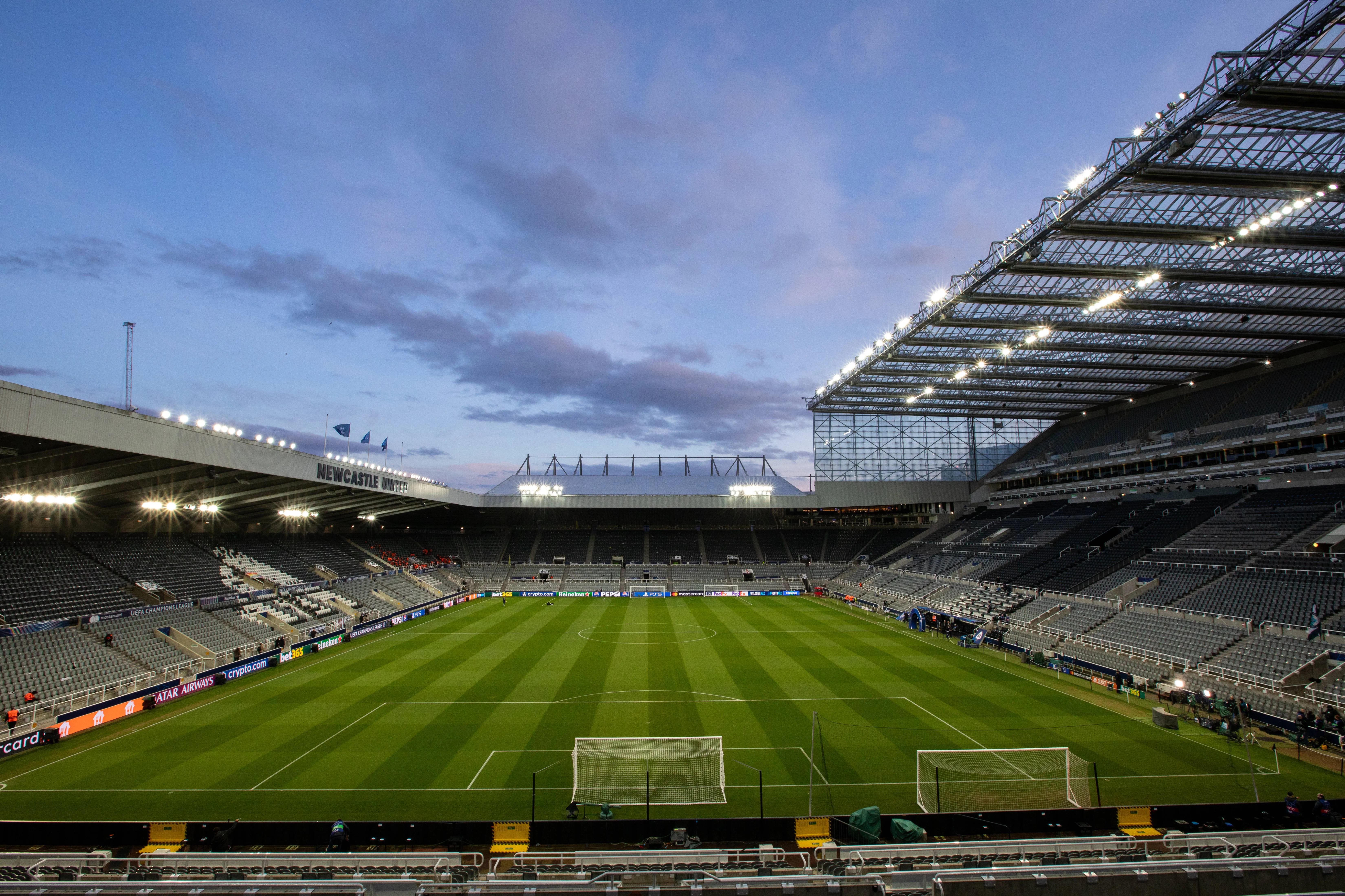 General view inside St. James' Park, Newcastle