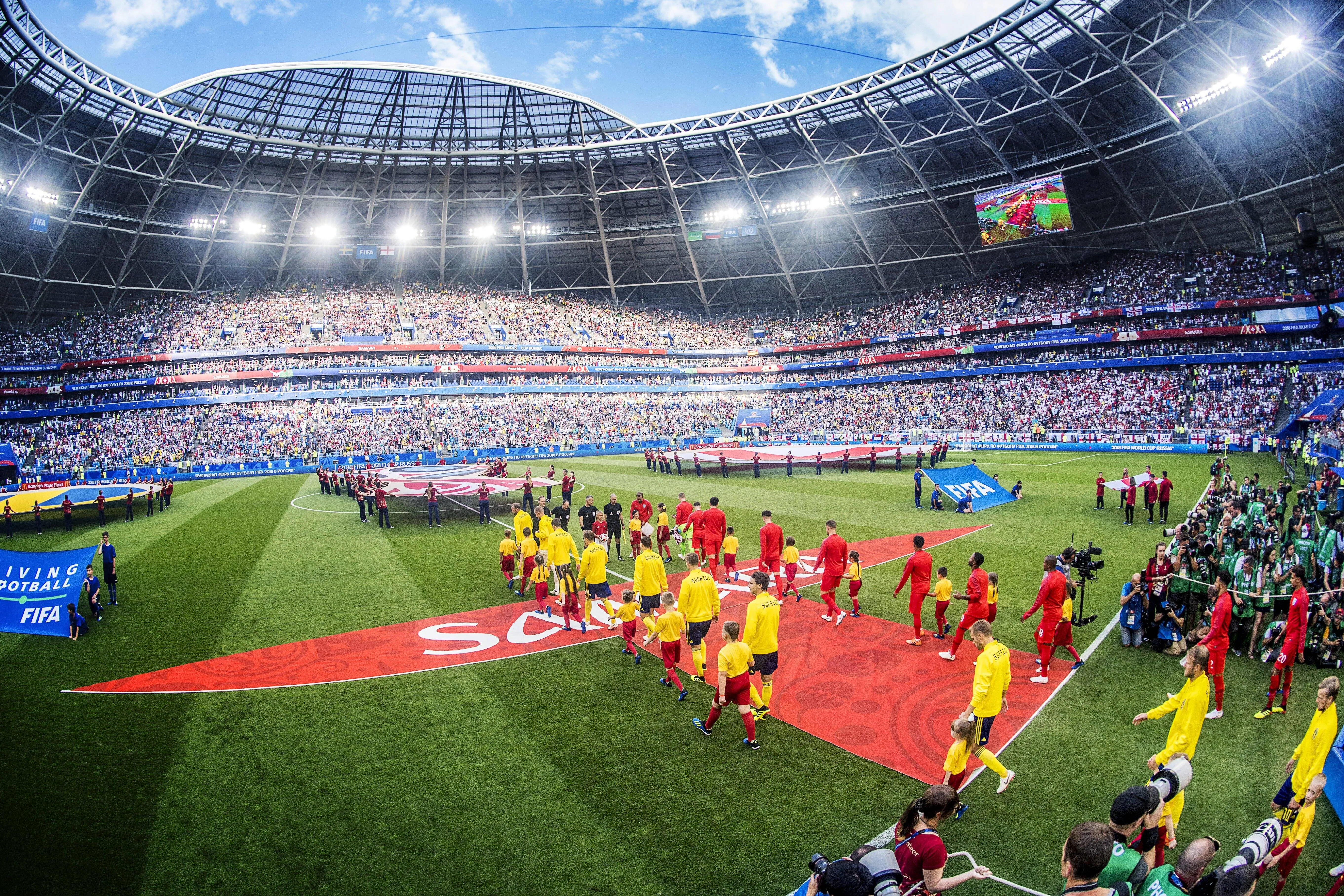 The Samara Stadium hosted England's last quarter-final win at a World Cup in 2018