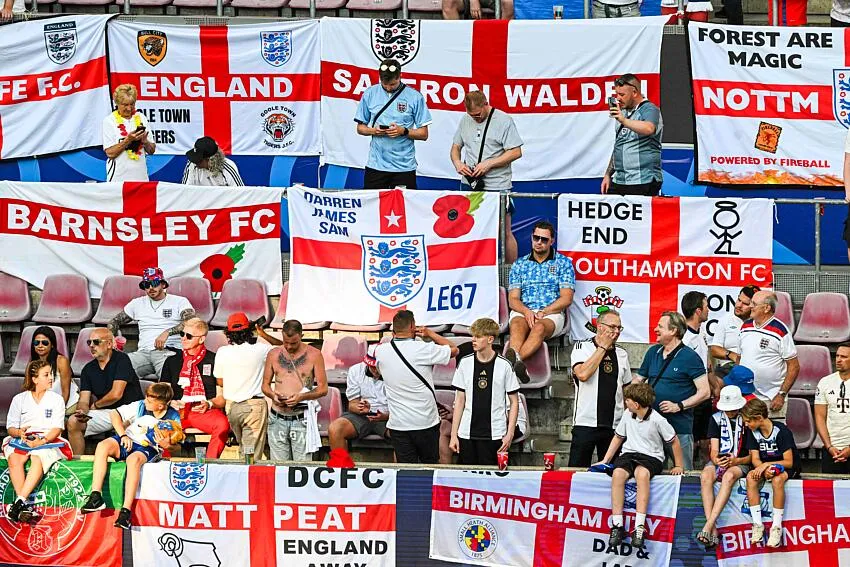 England fans sing Sweet Caroline at Euro 2024