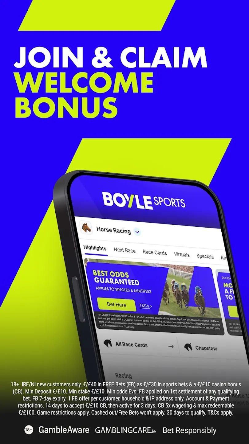 Boyle Sports App join & claim welcome bonus