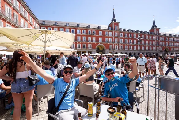 Manchester City fans in Madrid