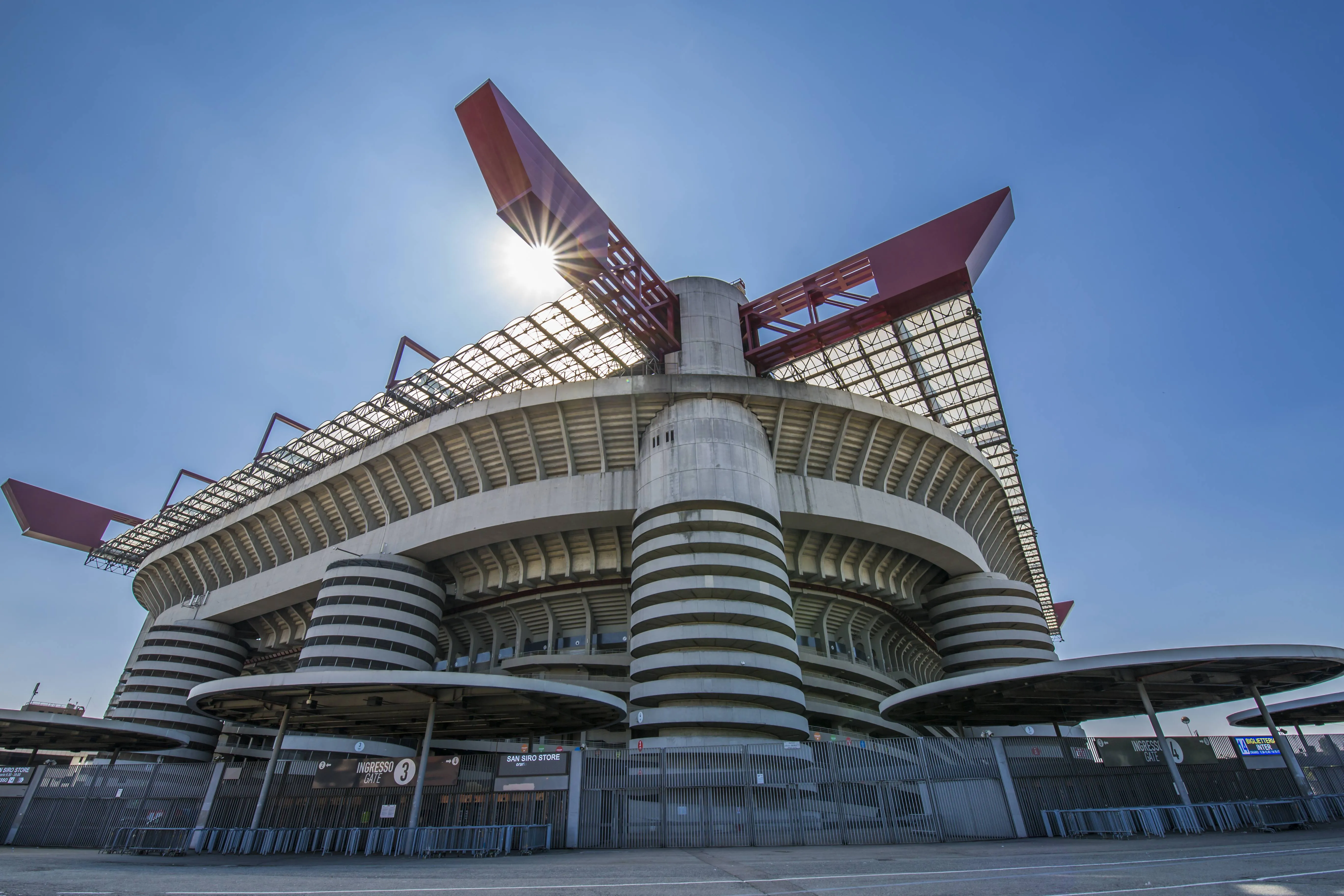 View of the San Siro, which is set to undergo a major redevelopment before Euro 2032