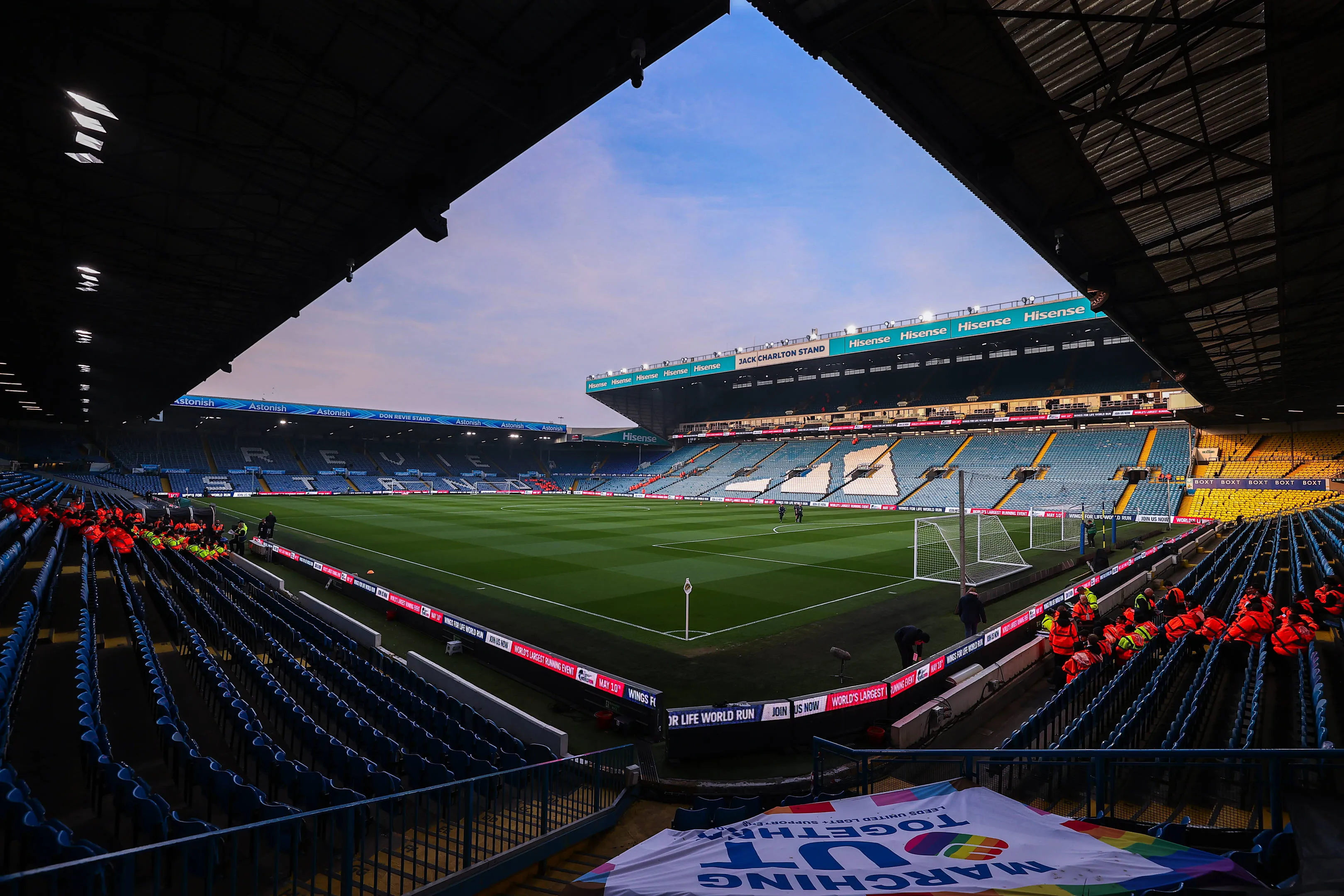 A general view of Elland Road, home to Leeds United
