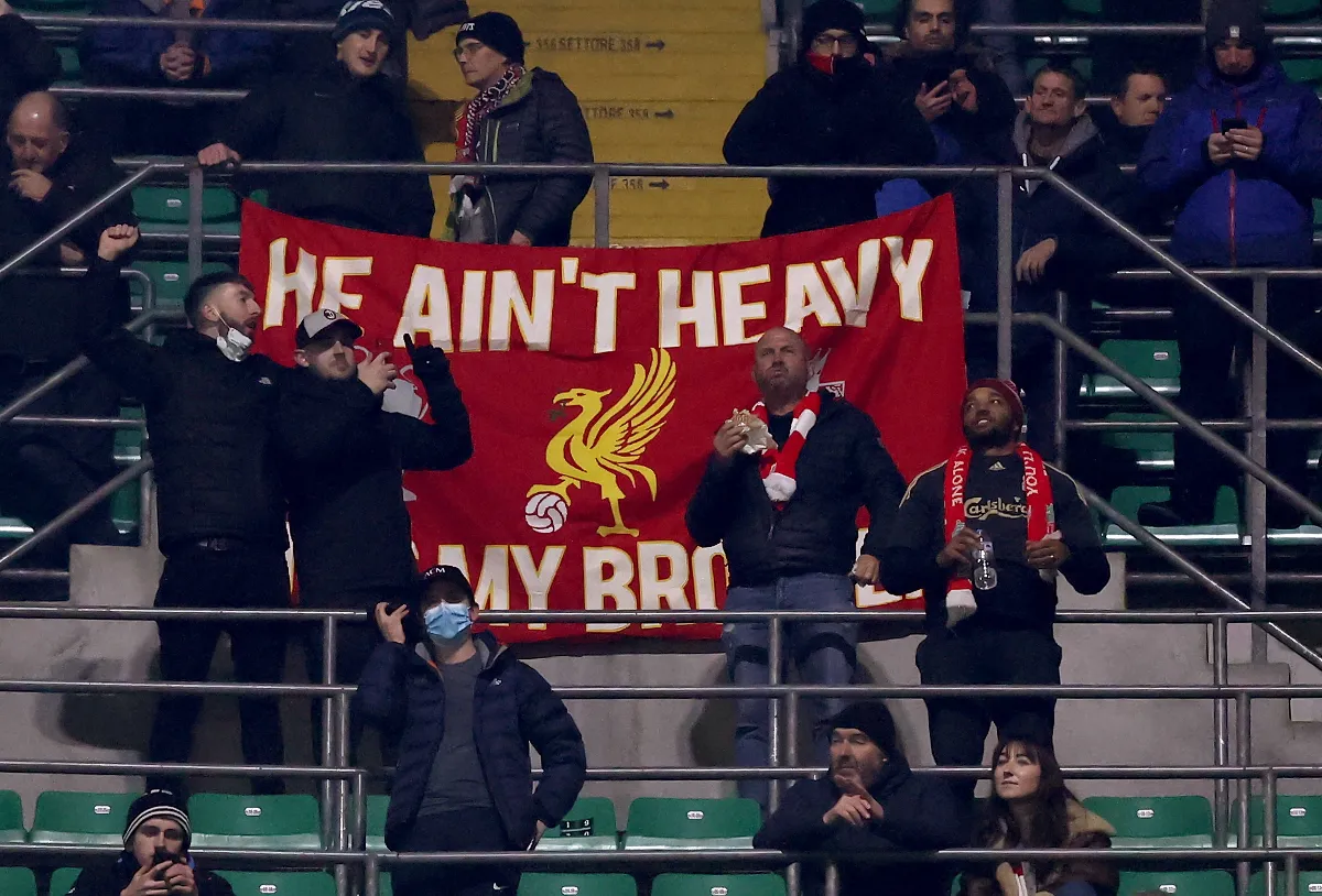 Liverpool fans in Milan