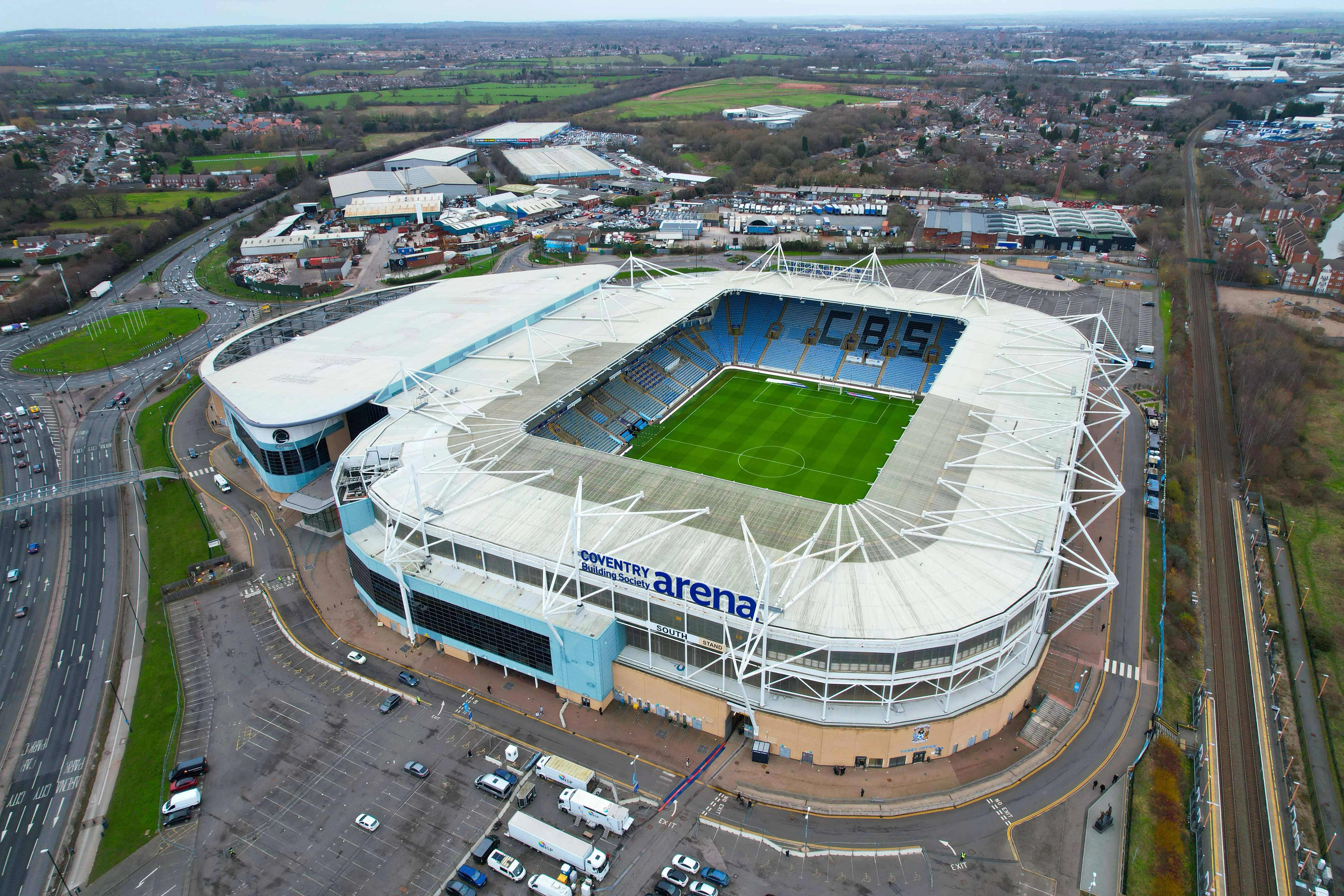 Aerial view of the CBS Arena, Coventry