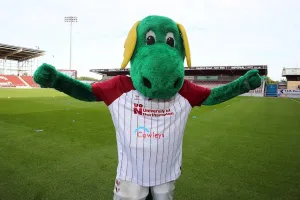Watch: Mascot takes a tumble in hilarious moment at Sixfields Stadium