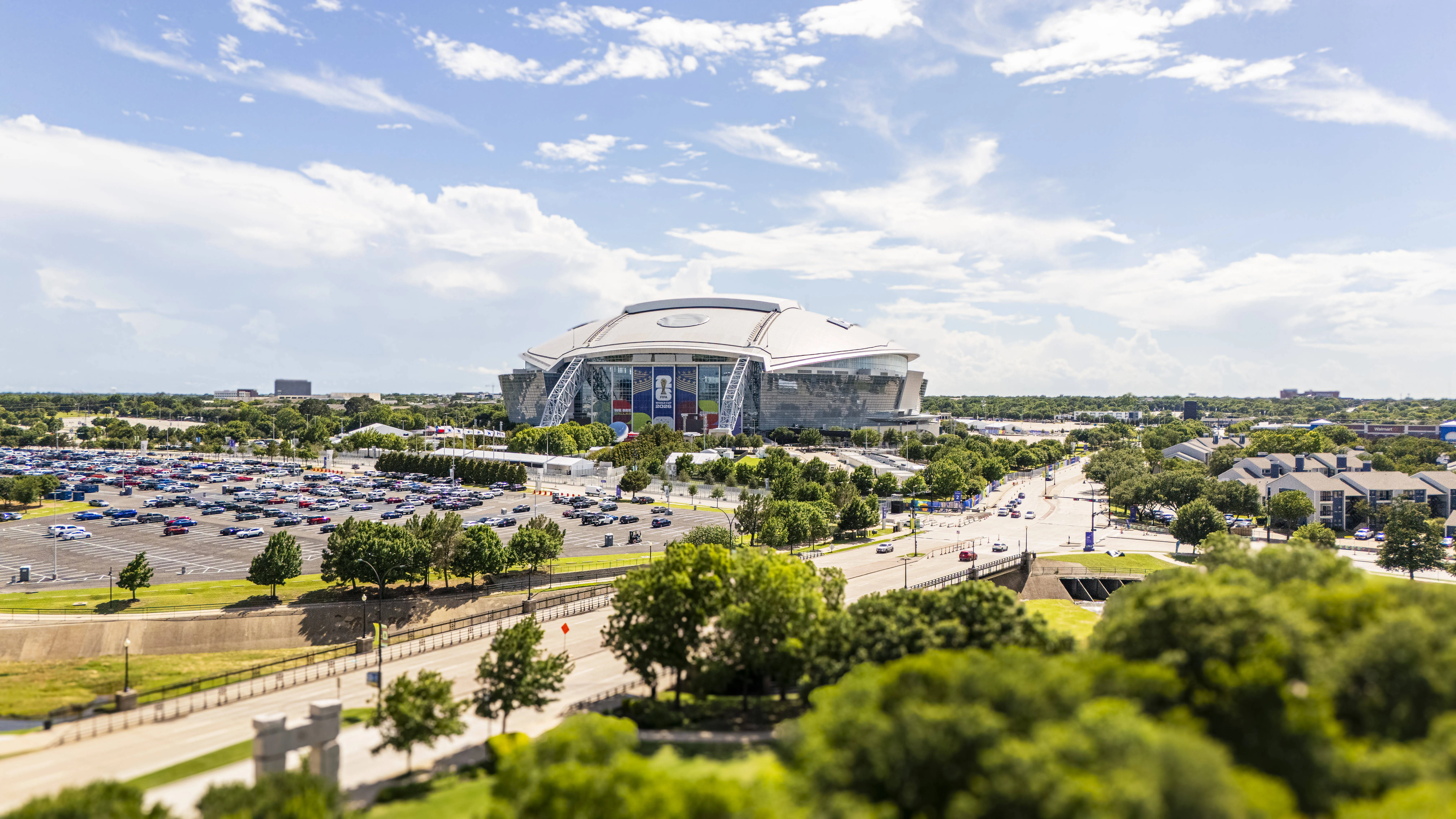 Aerial view of the Dallas Stadium ahead of England vs Croatia at the 2026 World Cup