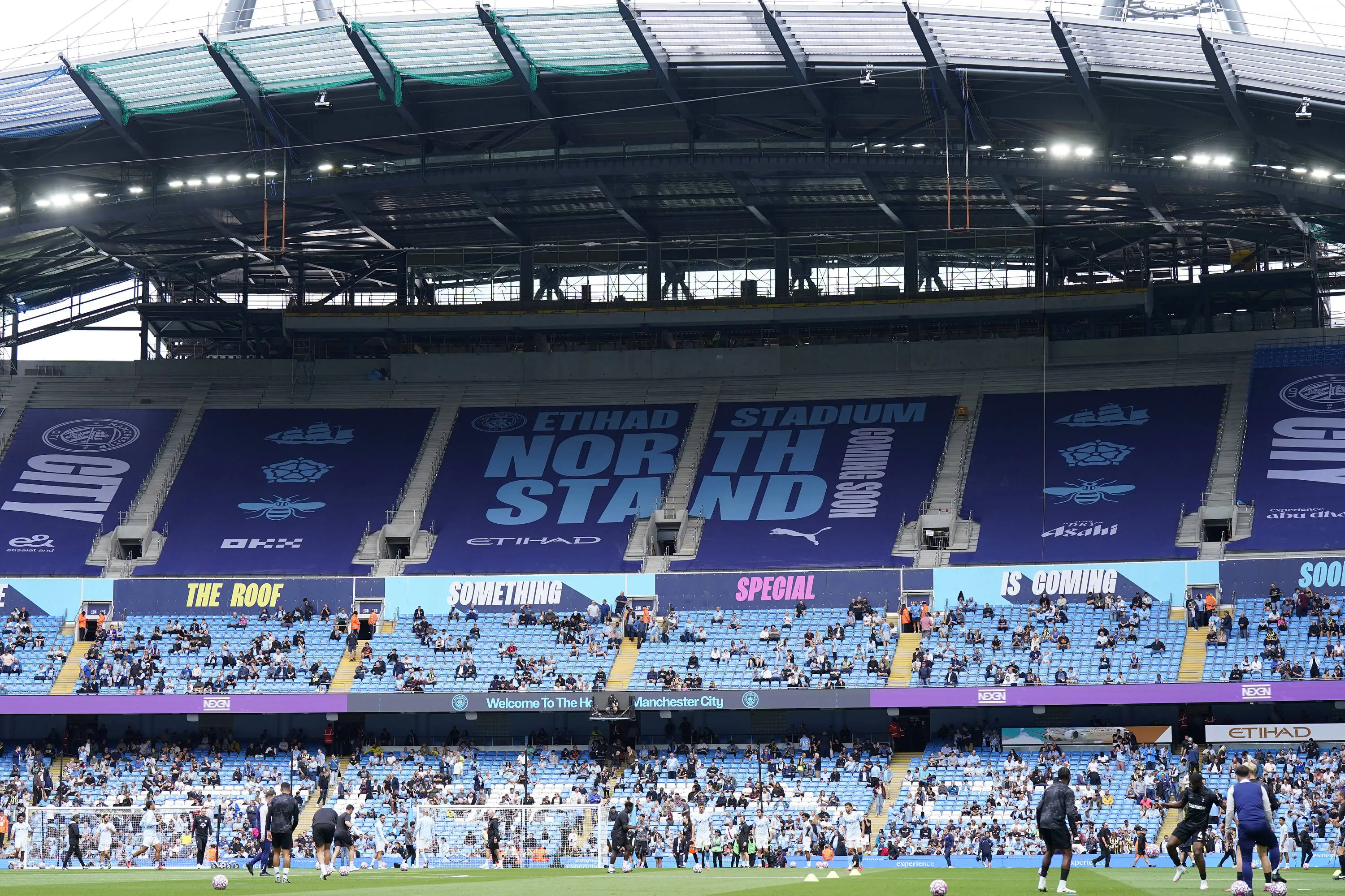 A view of the North Stand at the Etihad Stadium 