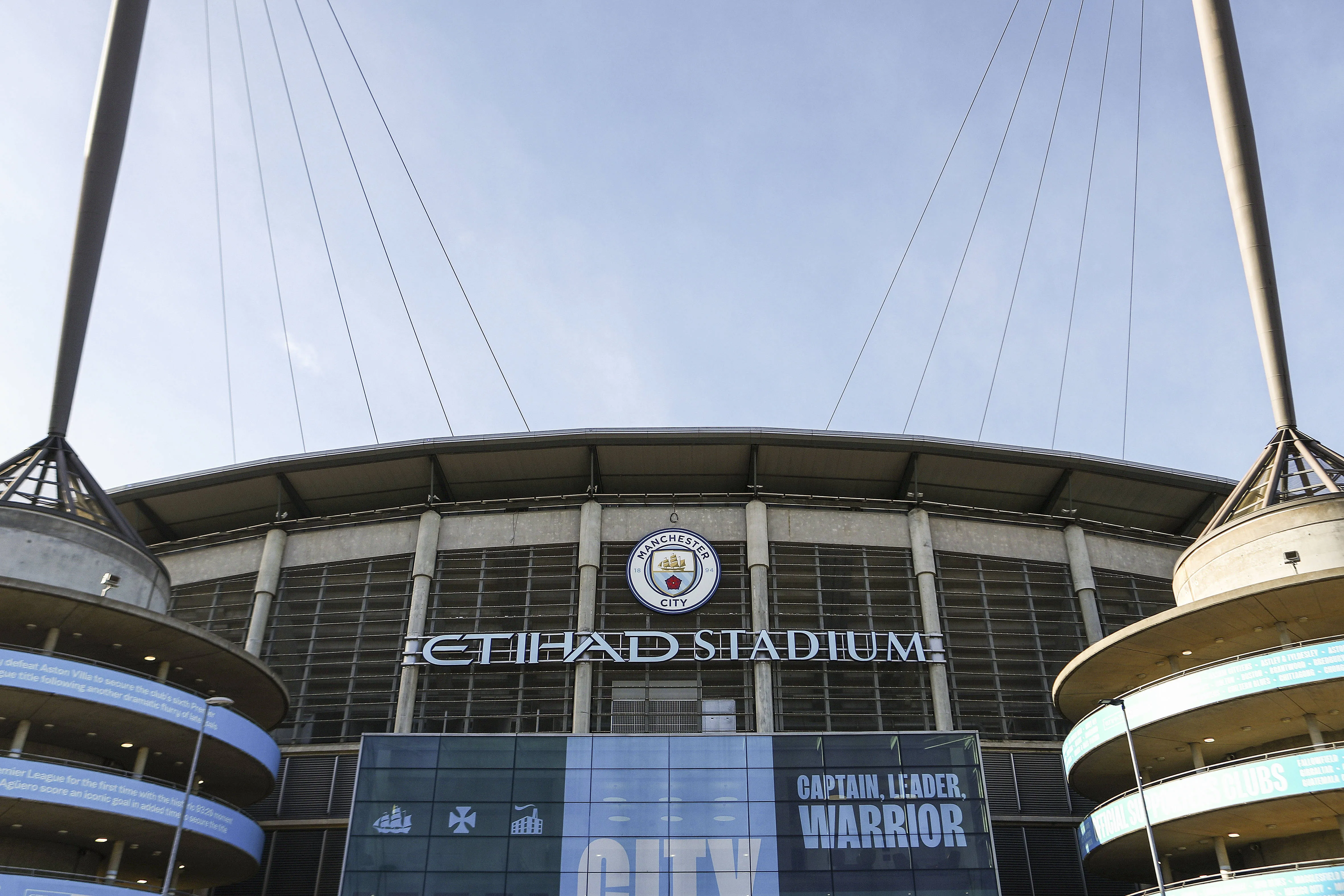 View outside the Etihad Stadium, Manchester 