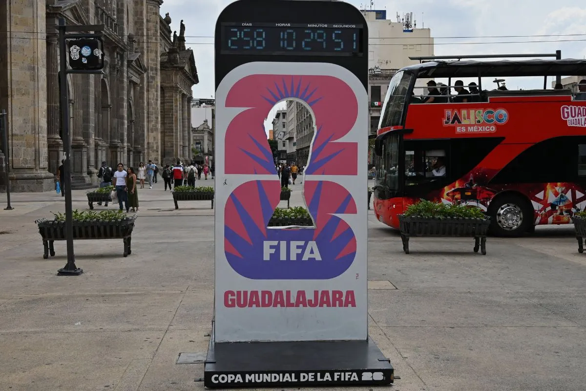 The World Cup 2026 countdown clock in Guadalajara