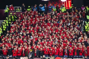 West Ham fans left unimpressed with Leverkusen away end