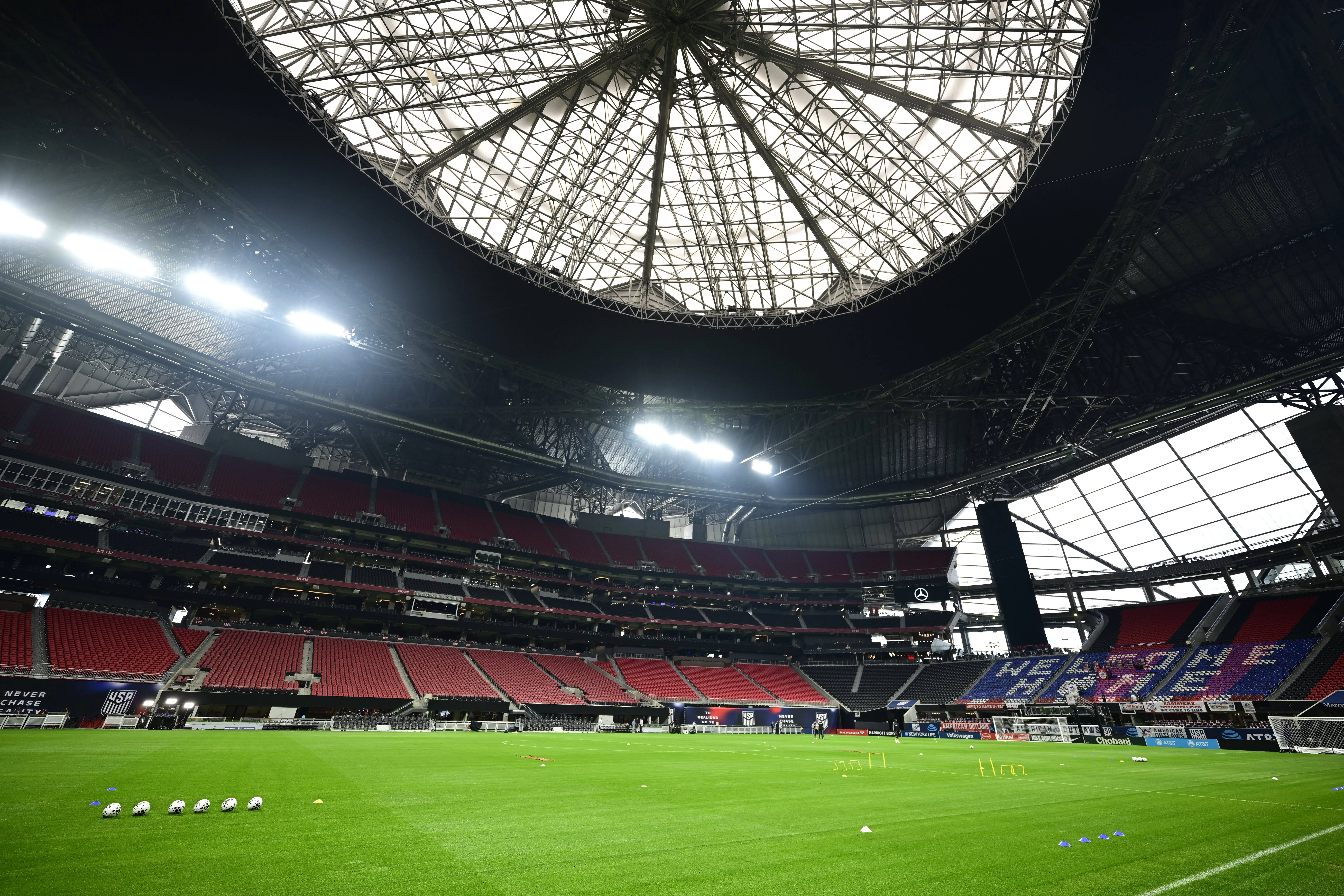 View inside Mercedes-Benz Stadium