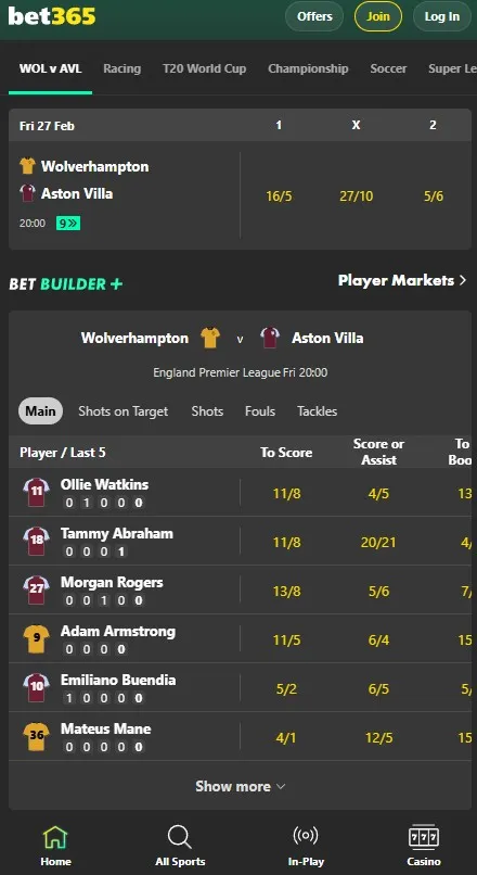 bet365 sportsbook review: bet builder