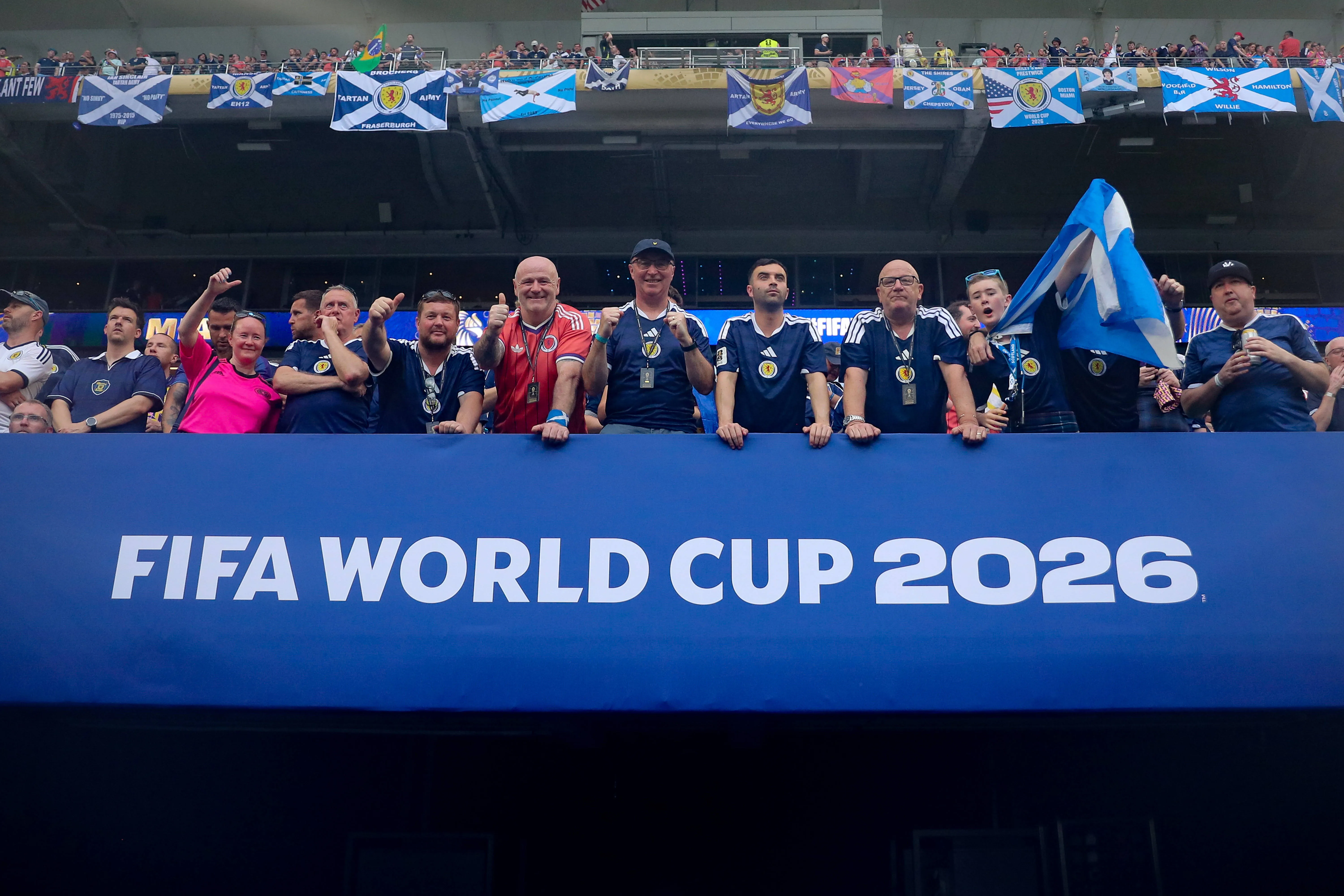 Scotland fans during Brazil clash inside Miami Stadium 