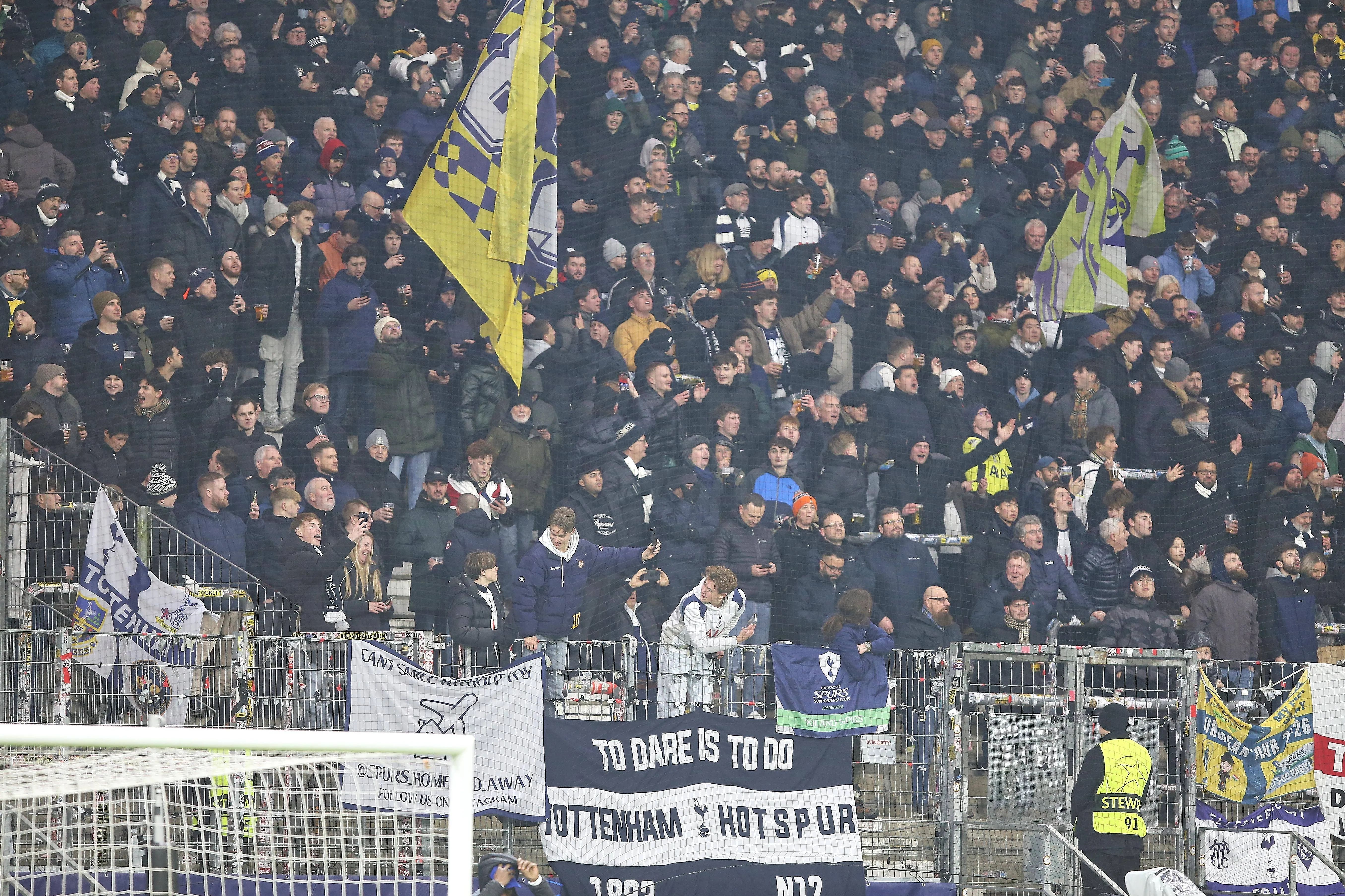 Tottenham Hotspur fans during Frankfurt clash