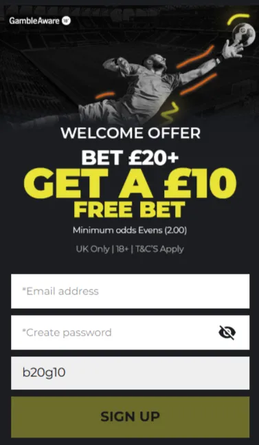 NRG bet welcome offer bet &pound;20 get a free &pound;10 bet