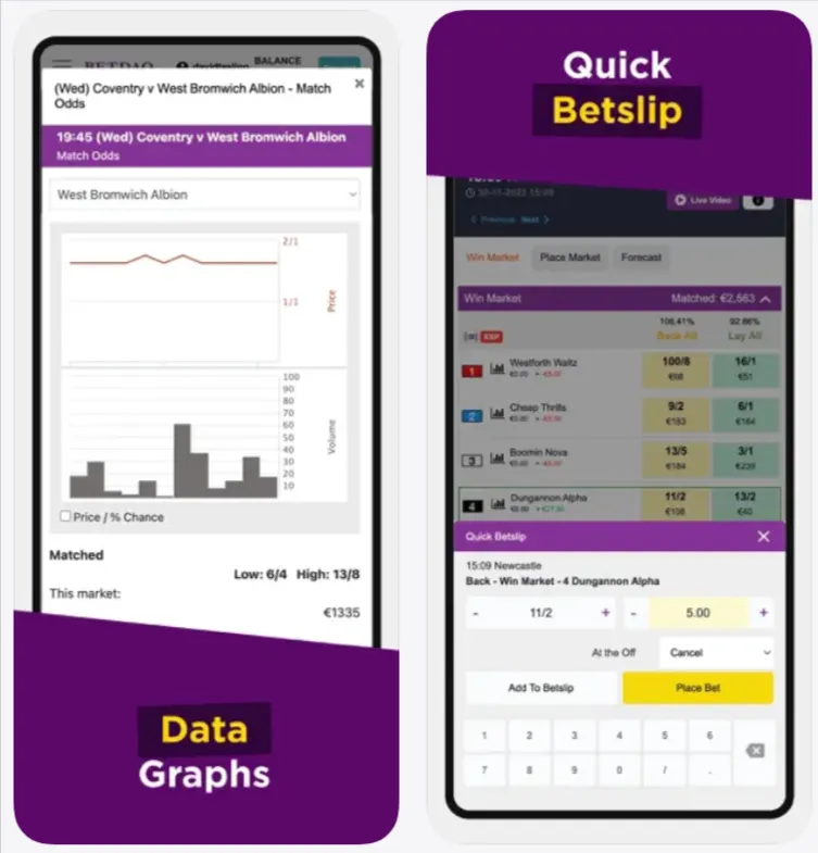 17. Betdaq football app: Best for value exchange odds (2.5/5)