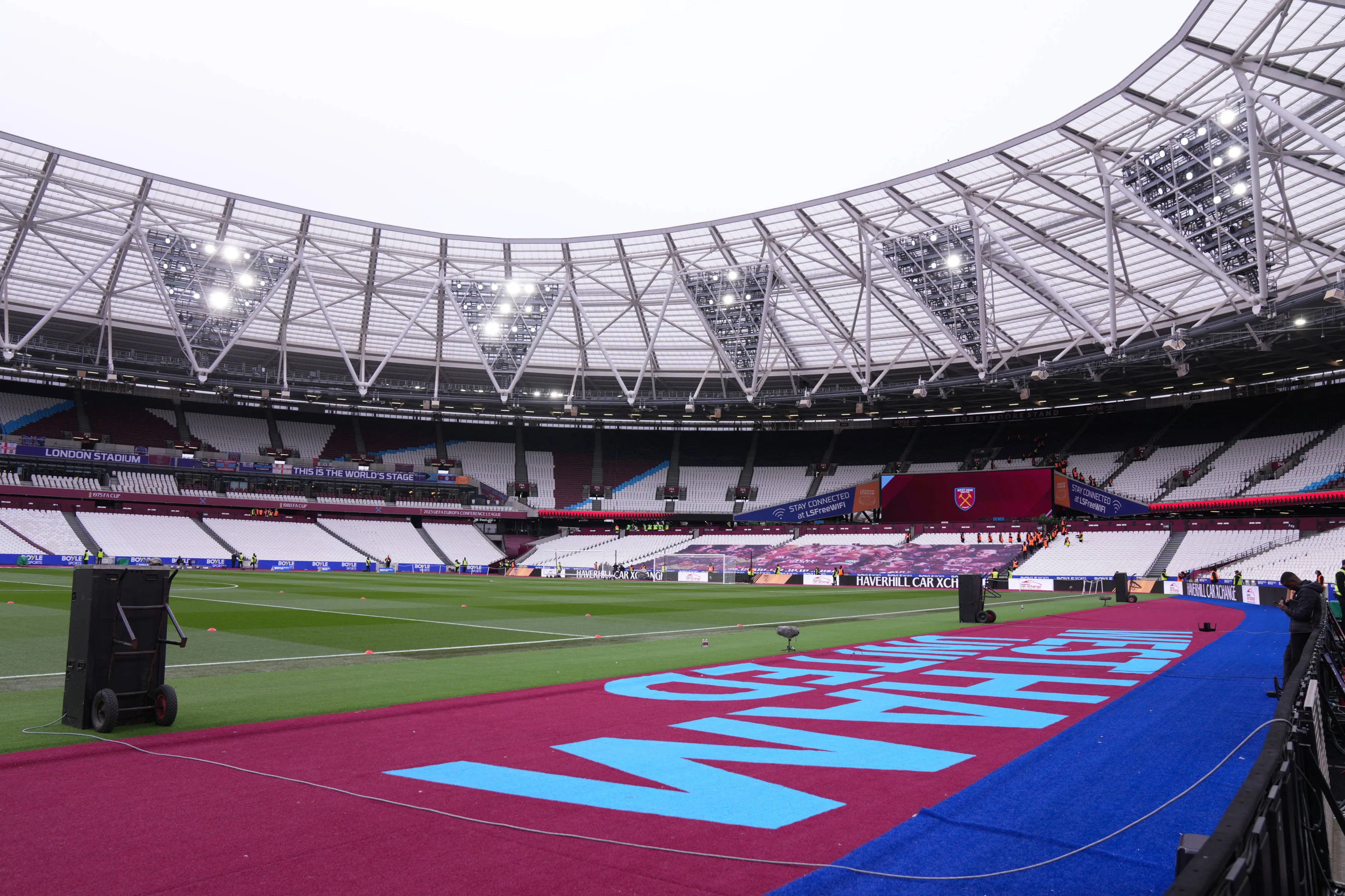 View inside the London Stadium 