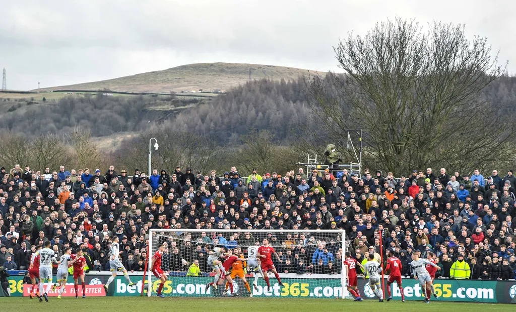 highest altitude football stadium in UK