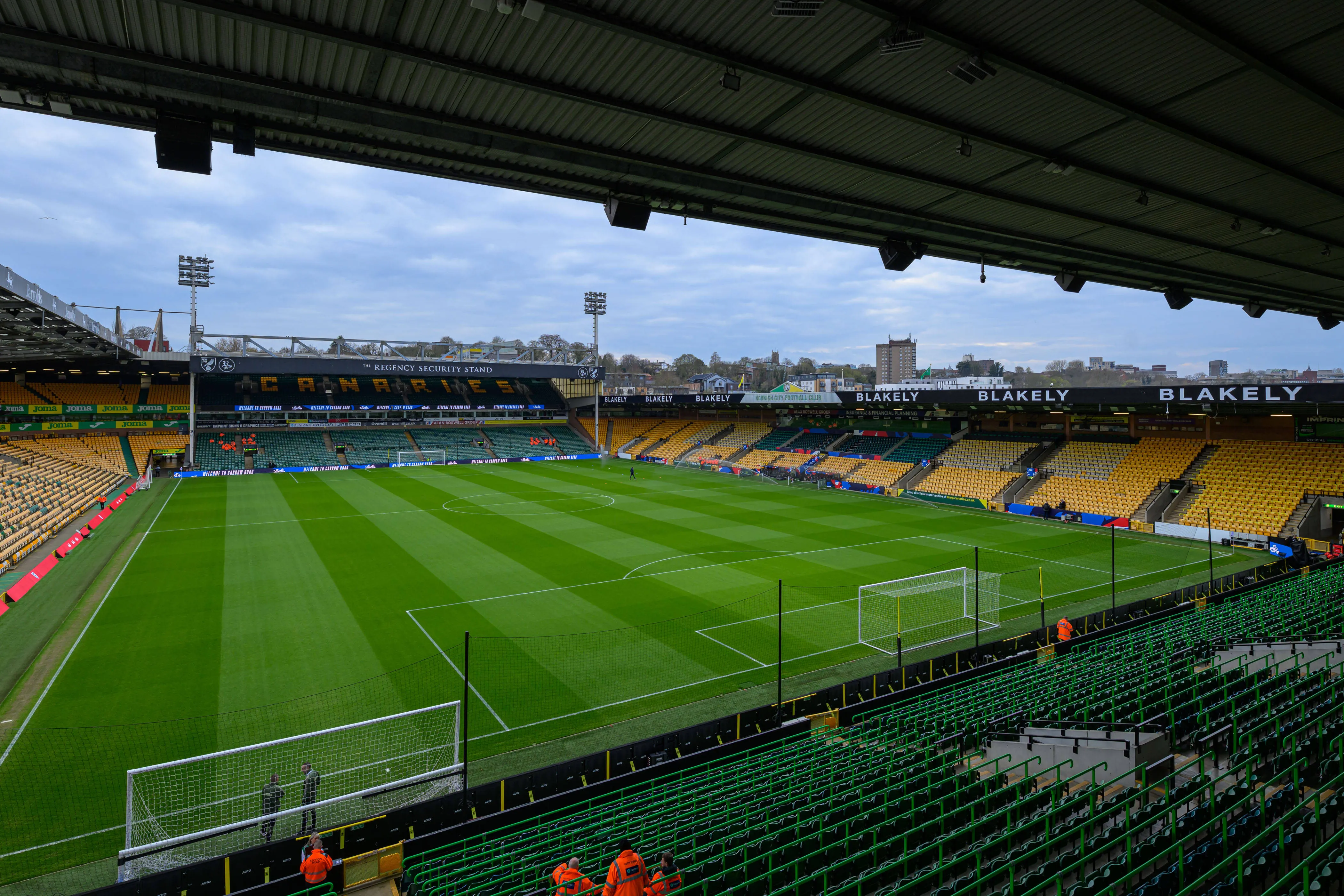 Carrow Road, home to Norwich City, ranked third?