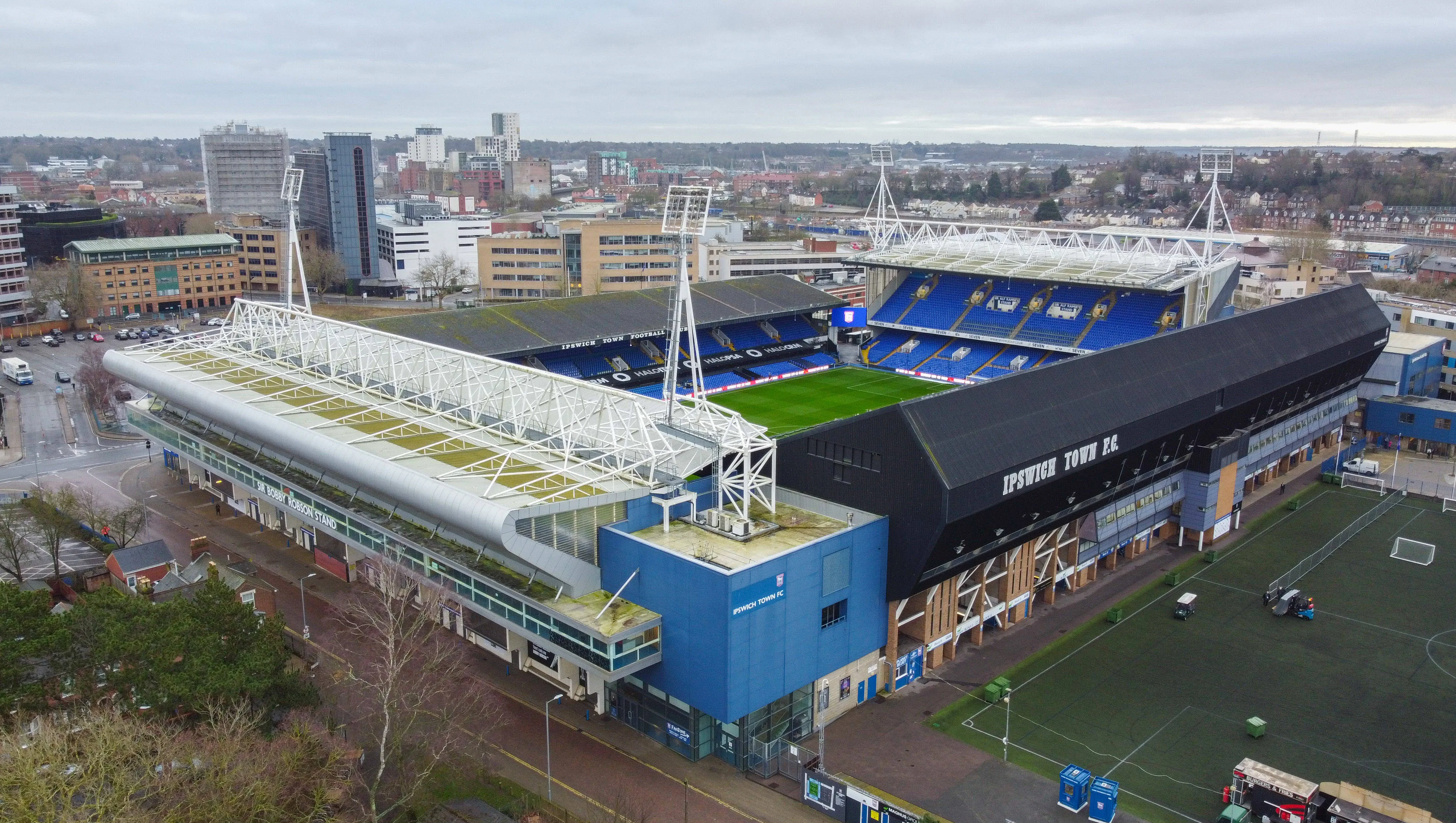 Aerial view of Portman Road