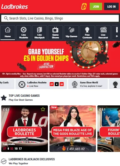 ladbrokes casino games overview