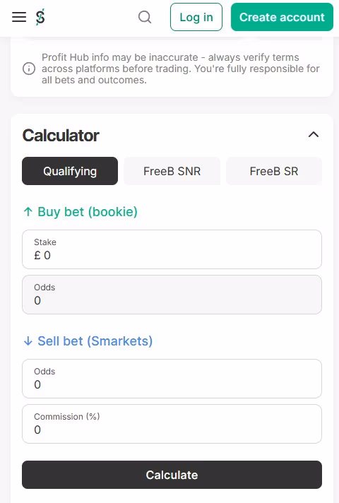smarkets online calculator