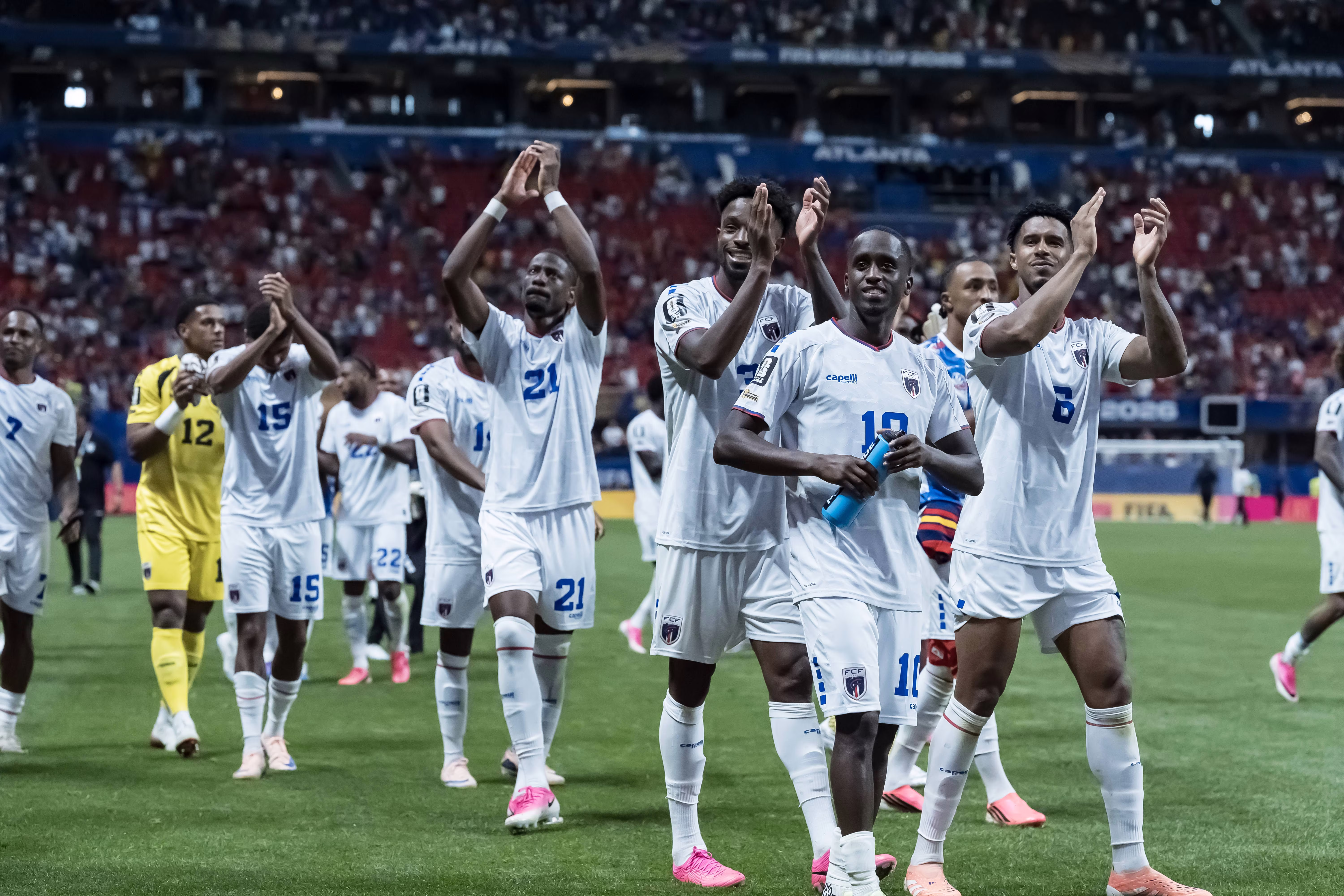 Cabo Verde salutes the fans after their match with Spain at Atlanta Stadium during 2026 World Cup