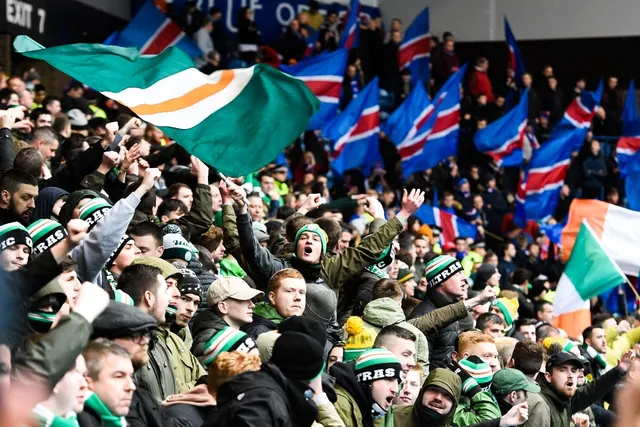 Rangers fans at Celtic Park