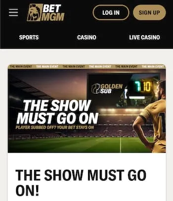 BetMGM Golden Sub promo