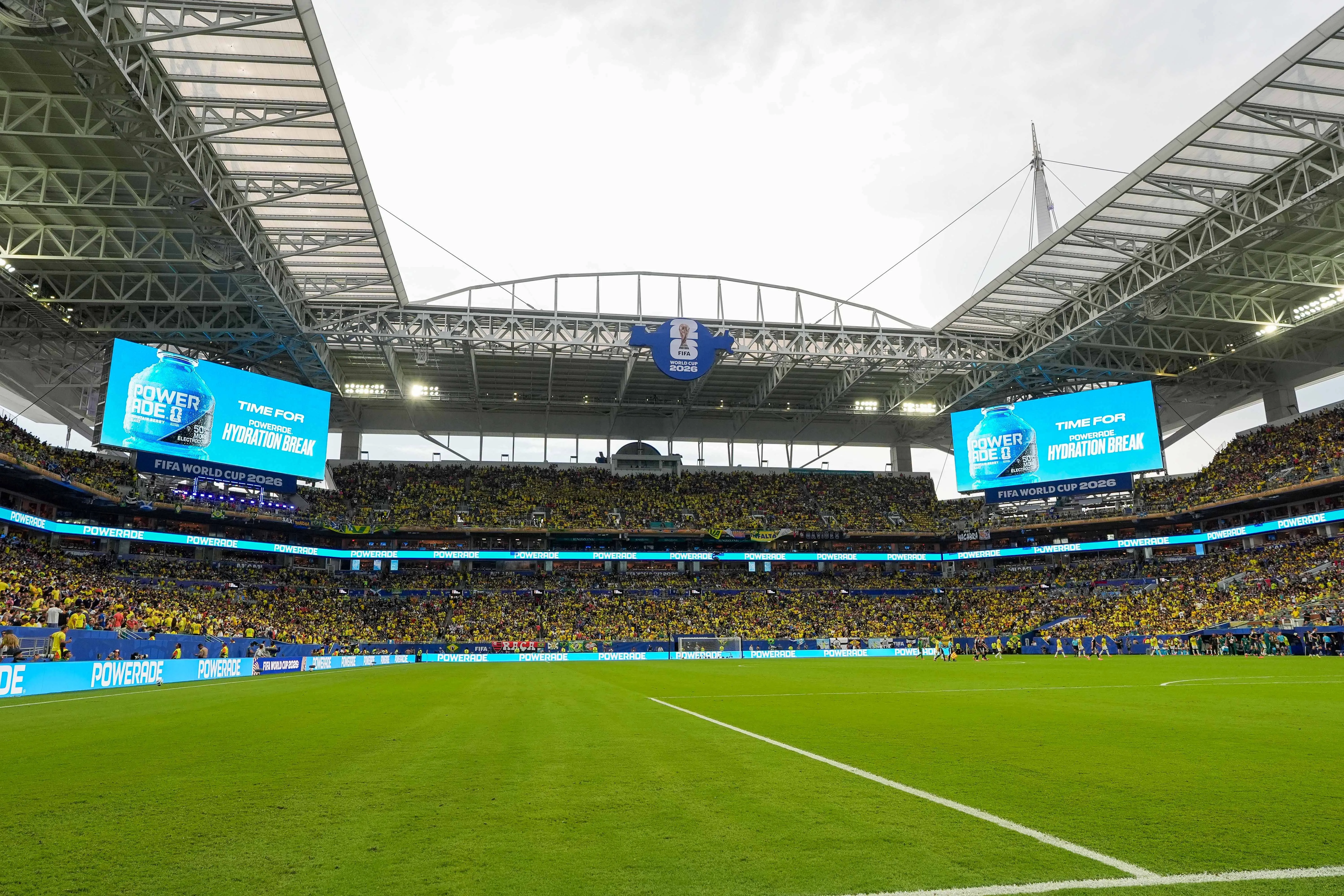 Hydration break at Miami Stadium during the 2026 World Cup