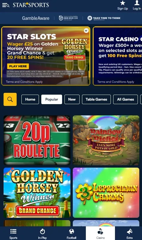 star sports casino games