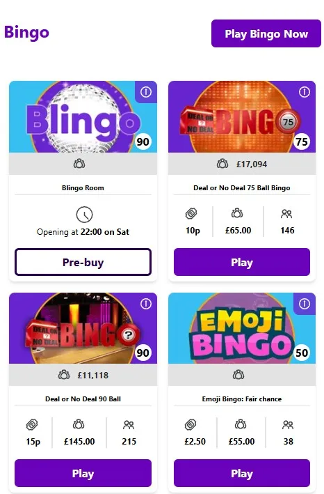 lucky pants bingo rooms, mobile site preview