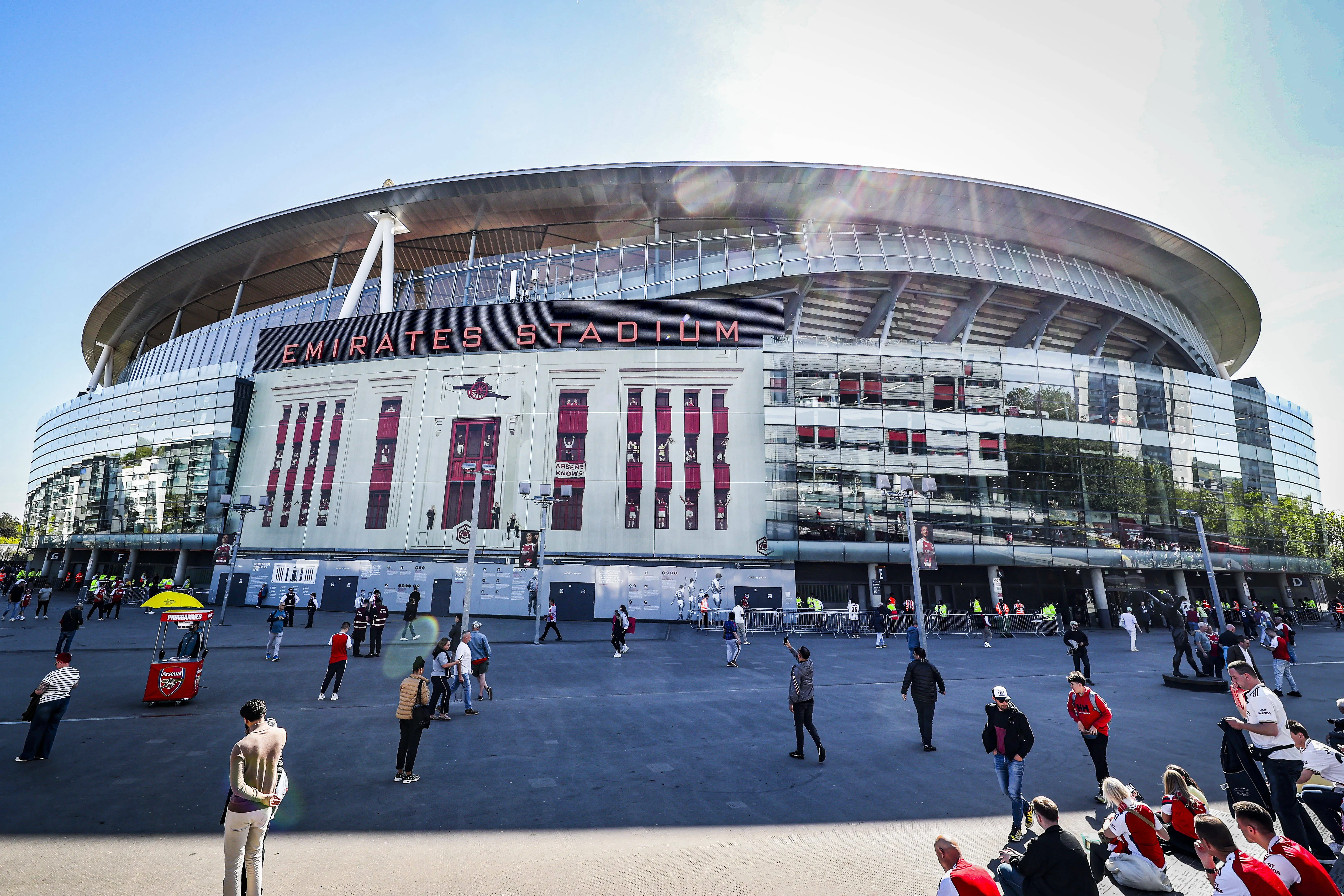 View outside the Emirates Stadium