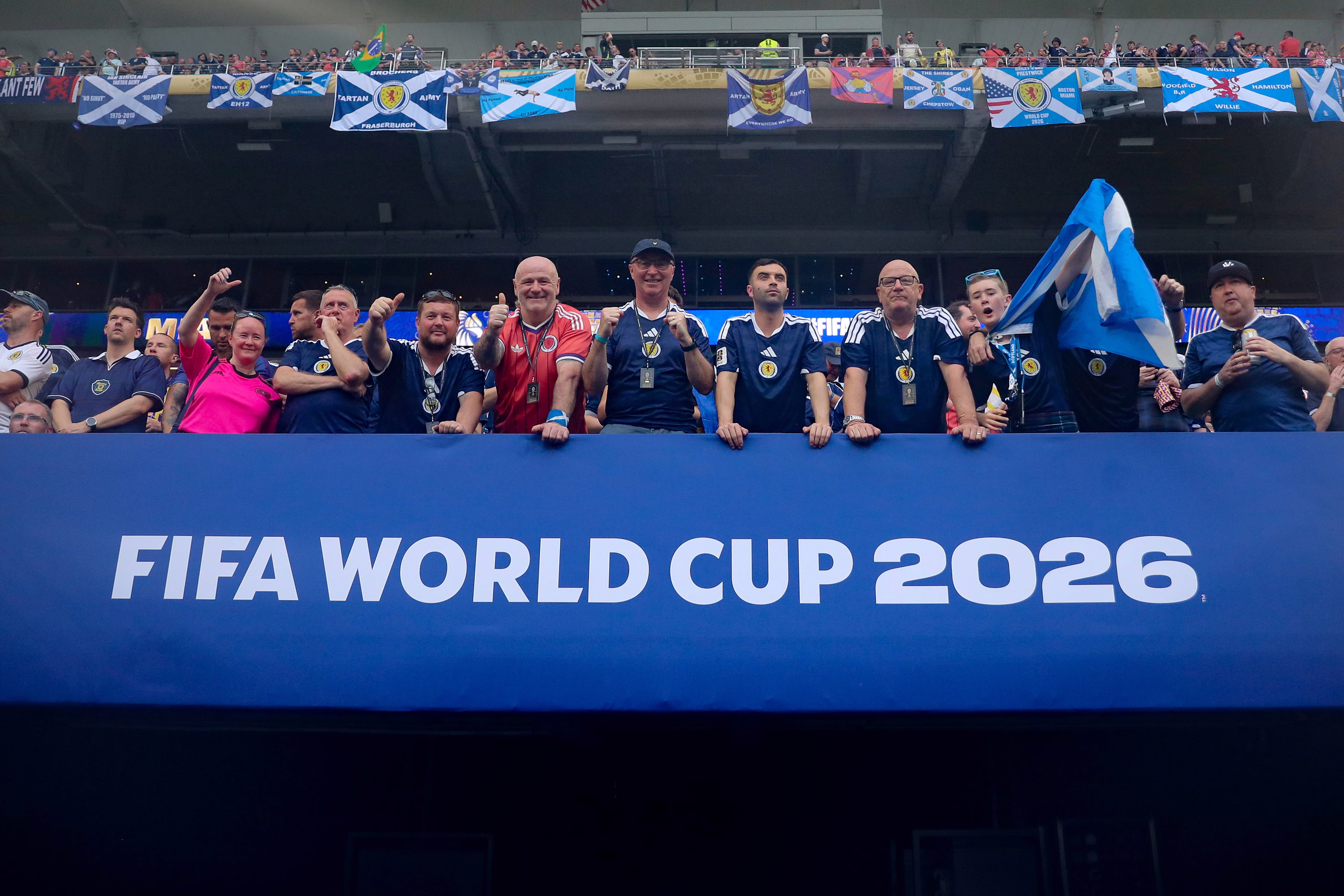 Scotland fans during Brazil clash inside Miami Stadium 